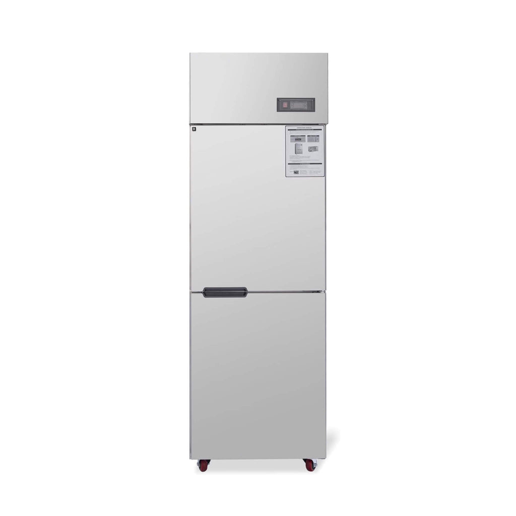 24-Inch Commercial 15 Cu.Ft Stainless Steel Reach-In Refrigerator With Two Split Doors (SAK67230) - Saksby Wholesale - Front View