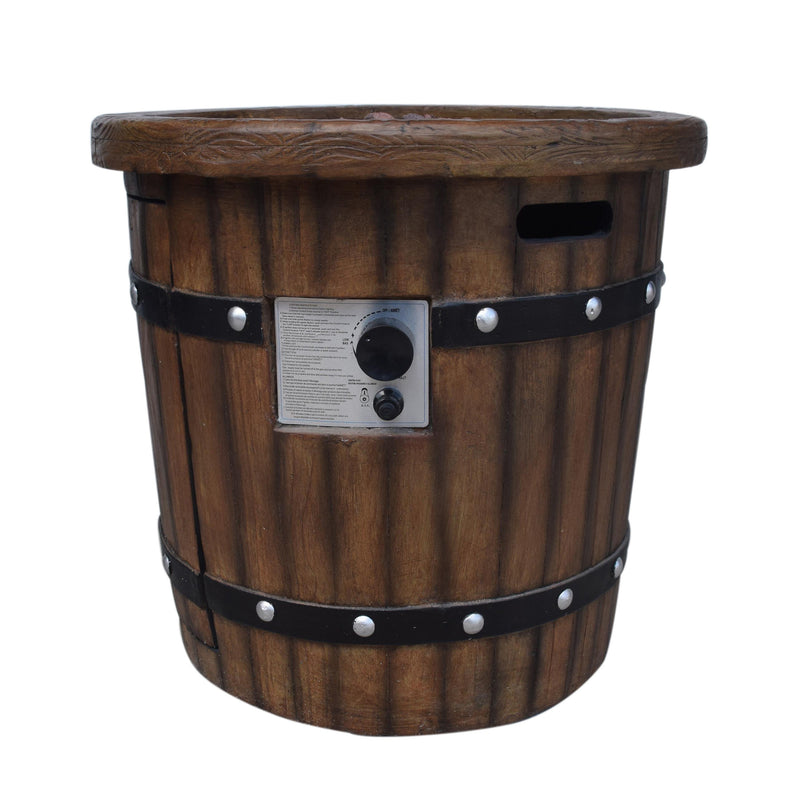 25 Inch Round 40K BTU Liquid Propance Concrete Fire Pit (SAK88764) - Saksby Wholesale - Back View