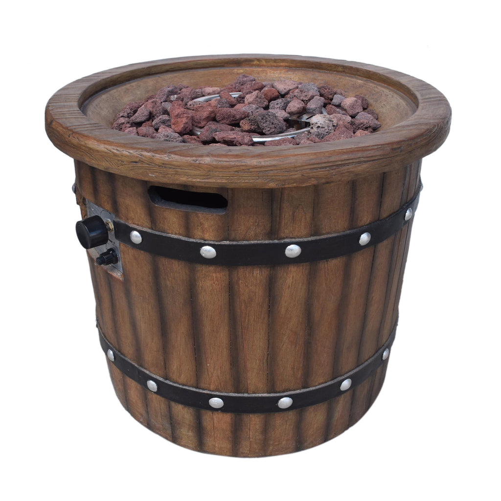 25 Inch Round 40K BTU Liquid Propance Concrete Fire Pit (SAK88764) - Saksby Wholesale - Side View