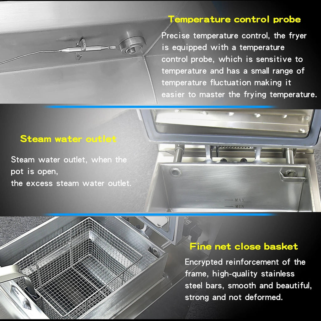 Heavy-Duty 25L Commercial Natural Gas Pressure Fryer With Oil Filtration System (SAK61820)
