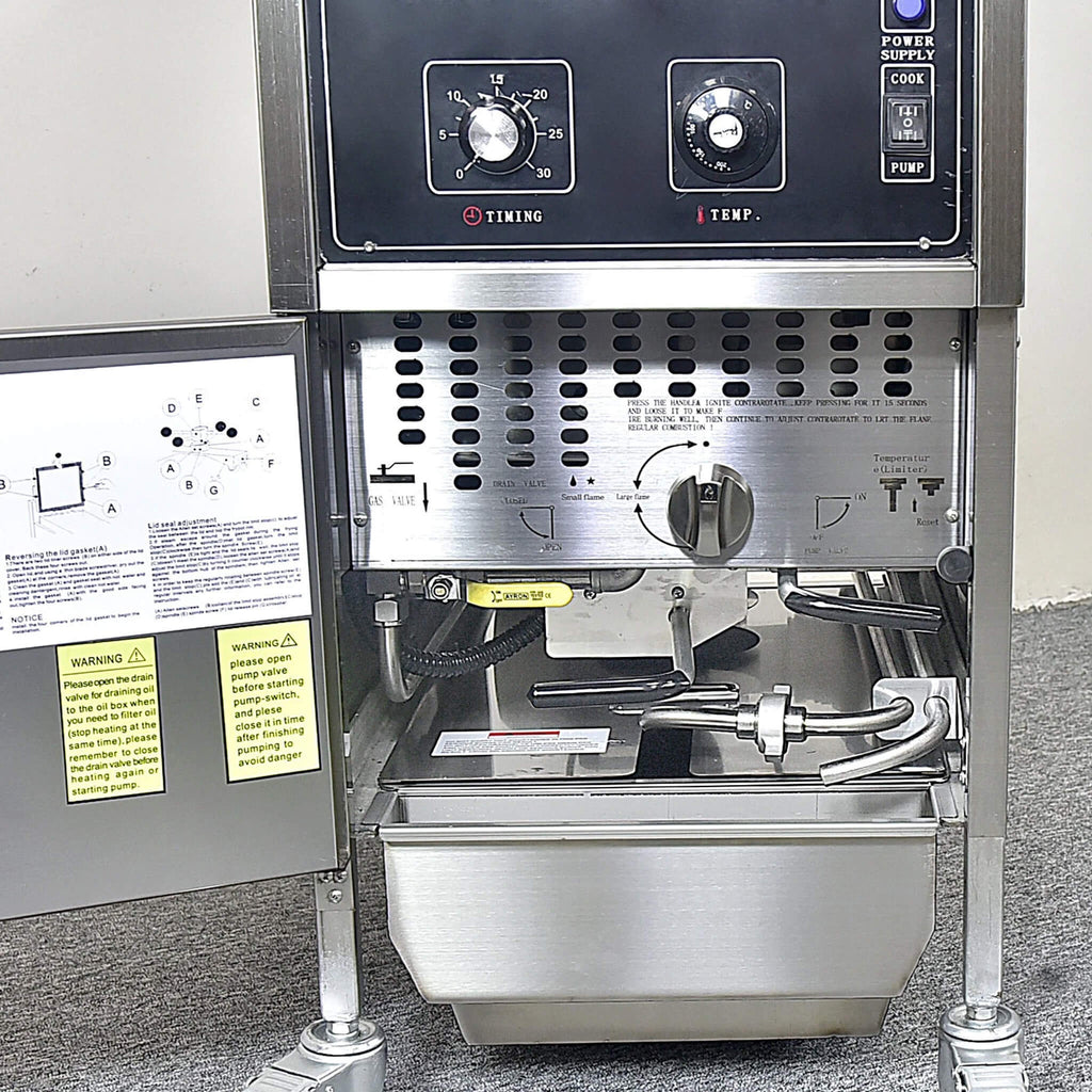 Heavy-Duty 25L Commercial Natural Gas Pressure Fryer With Oil Filtration System (SAK61820)