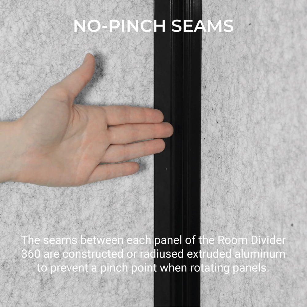 [25'x6'10"] Versare Room Divider 360 Warm Pebble Fabric Panels Portable Partition (SAK71903)