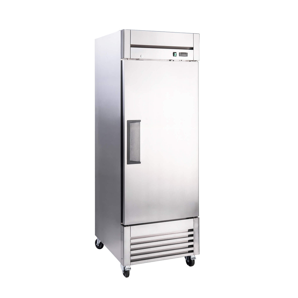 27-Inch 20.5 Cu.Ft Commercial Solid Door Stainless Steel Reach-In Freezer (SAK29705) - Saksby Wholesale - Front Right View