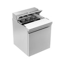 27 Inch 7.4 Cu.Ft Commercial Stainless Steel Sandwich Salad Prep Table Refrigerator (SAK84120) - Saksby Wholesale - Front Right View