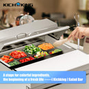 27 Inch 7.4 Cu.Ft Commercial Stainless Steel Sandwich Salad Prep Table Refrigerator (SAK84120) - Saksby Wholesale - Trays View