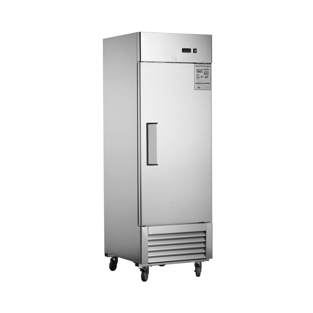 27 Inch 8.7 Cu.Ft Commercial Upright Stainless Steel Reach-In Freezer (SAK43815) - Saksby Wholesale - Front Side VIew