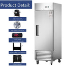 27 Inch 8.7 Cu.Ft Commercial Upright Stainless Steel Reach-In Freezer (SAK43815) - Saksby Wholesale - Product Details