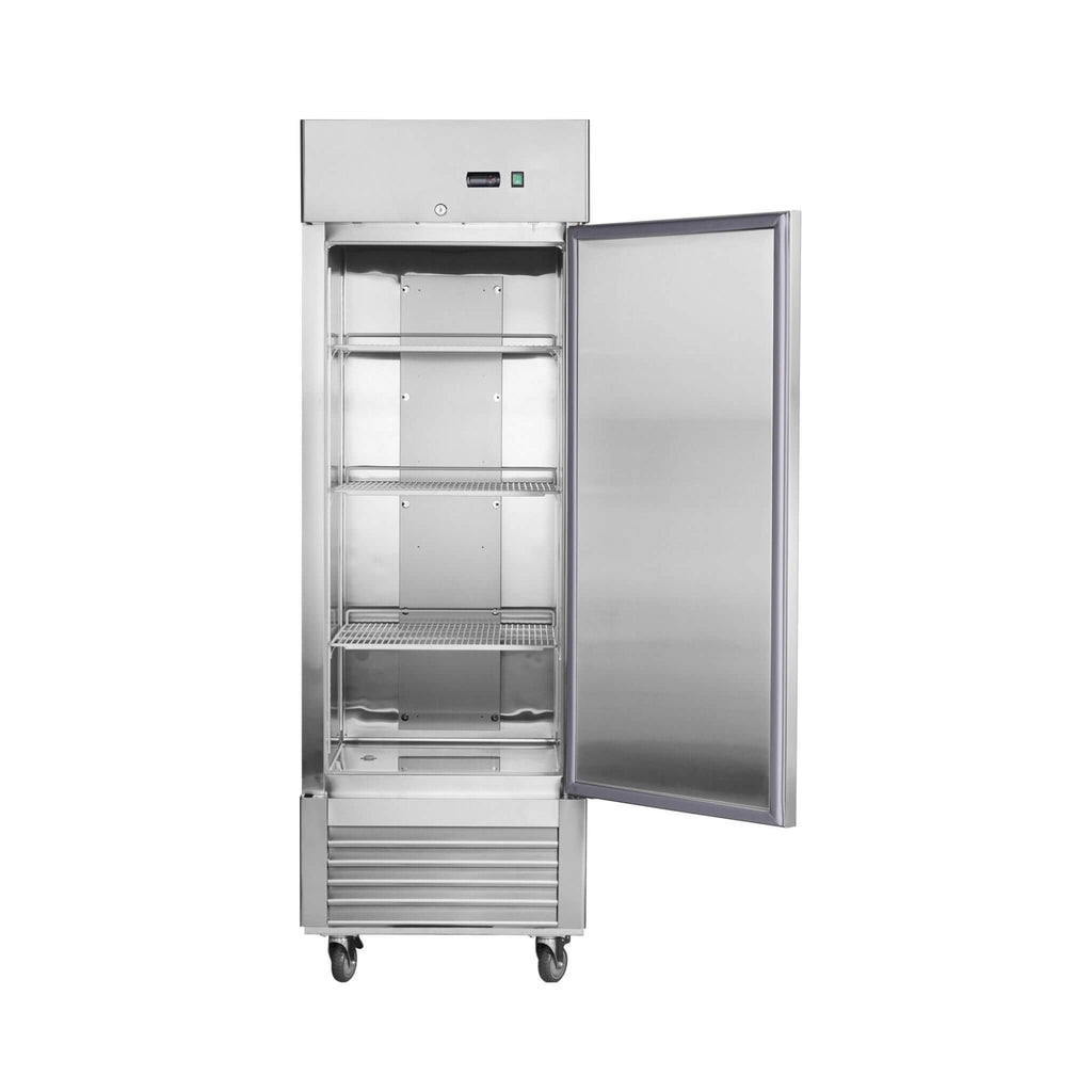 27 Inch 8.7 Cu.Ft Commercial Upright Stainless Steel Reach-In Freezer (SAK43815) - Saksby Wholesale - Storage Display View