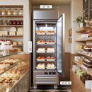 27-Inch Commercial 23 Cu.Ft Single-Door WiFi Refrigerator With Smart App Control (SAK90725) - Saksby Wholesale - Dimensions View