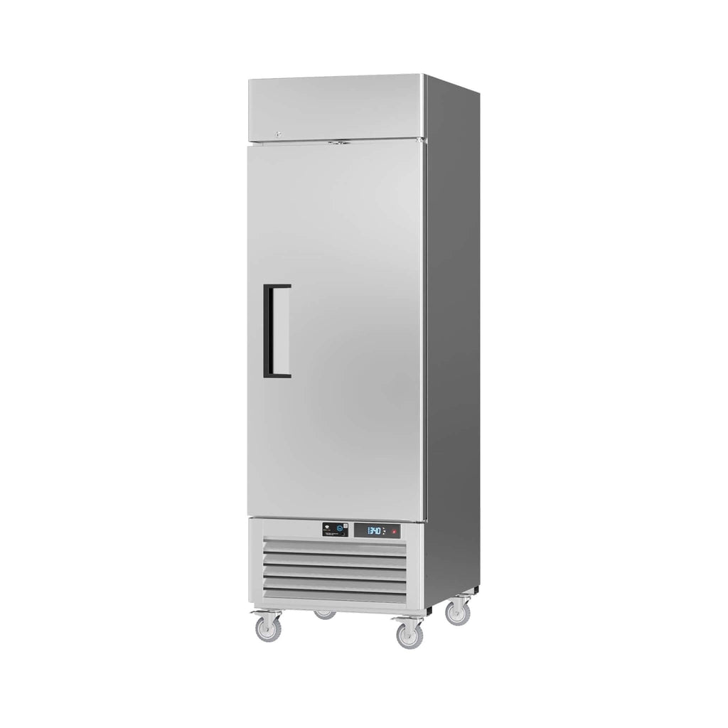 27-Inch Commercial 23 Cu.Ft Single-Door WiFi Refrigerator With Smart App Control (SAK90725) - Saksby Wholesale - Front Left View