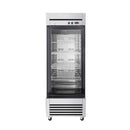 27-Inch Commercial Single Glass Door Reach-In Display Refrigerator (SAK30864) - Saksby Wholesale - Front View Emptied