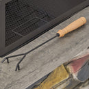 28 Inch Premium Outdoor Wood Burning Magnesium Oxide Fire Pit With Lid (SAK75214) - Saksby Wholesale - Accessory