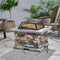 
28 Inch Premium Outdoor Wood Burning Magnesium Oxide Fire Pit With Lid (SAK75214) - Saksby Wholesale - No Fire Lifestyle