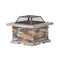 28 Inch Premium Outdoor Wood Burning Magnesium Oxide Fire Pit With Lid (SAK75214) - Saksby Wholesale - Side View