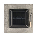 28 Inch Premium Outdoor Wood Burning Magnesium Oxide Fire Pit With Lid (SAK75214) - Saksby Wholesale - Top View With Lid