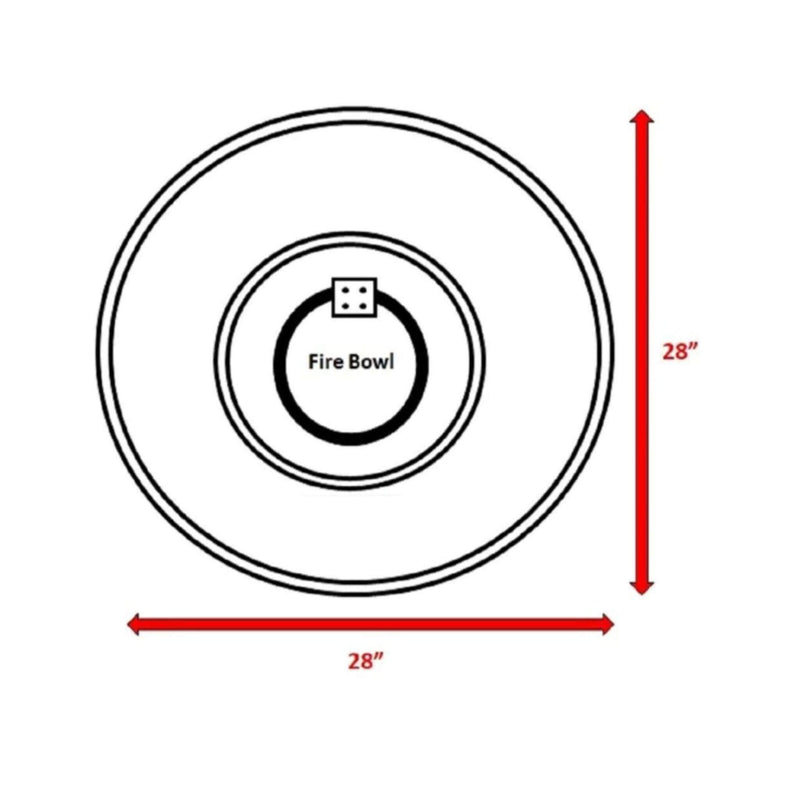 28-Inch Stone Gray Outdoor Fiber Reinforced Concrete Propane Fire Pit (SAK16725) - Saksby Wholesale - Layer Details