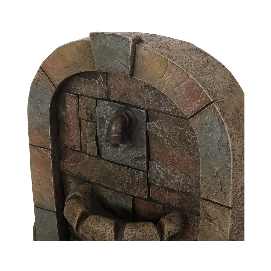 29 Inch Tall Outdoor Weather-Resistant Faux Stone Floor Fountain (SAK63421) - Saksby Wholesale - Design Details