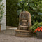 29 Inch Tall Outdoor Weather-Resistant Faux Stone Floor Fountain (SAK63421) - Saksby Wholesale - Side View Lifestyle