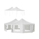 [29X21FT] Extra Large Heavy-Duty Outdoor Waterproof Party, Wedding Tent With Steel Frame (SAK53821) - Saksby Wholesale - 2 Way Tent Top VIew