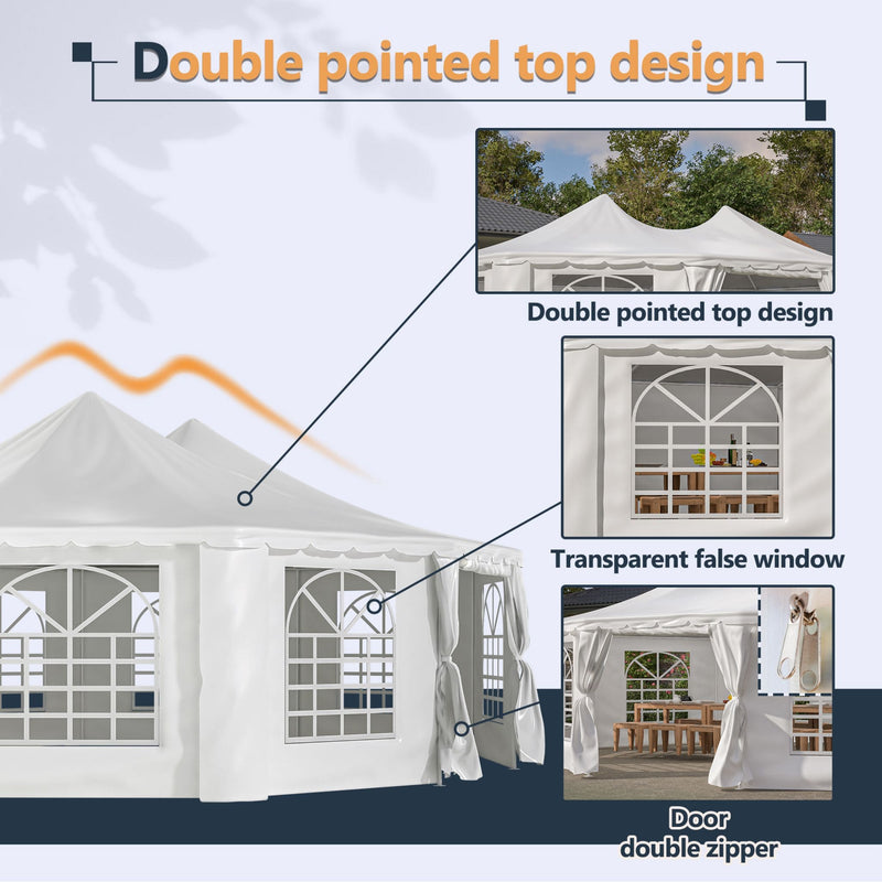 [29X21FT] Extra Large Heavy-Duty Outdoor Waterproof Party, Wedding Tent With Steel Frame (SAK53821) - Saksby Wholesale - Designs