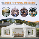 [29X21FT] Extra Large Heavy-Duty Outdoor Waterproof Party, Wedding Tent With Steel Frame (SAK53821) - Saksby Wholesale - Any Occasions