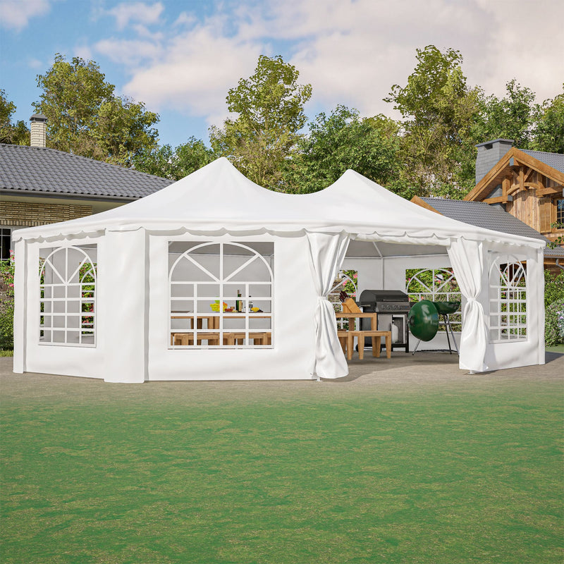 [29X21FT] Extra Large Heavy-Duty Outdoor Waterproof Party, Wedding Tent With Steel Frame (SAK53821) - Saksby Wholesale - Side VIew