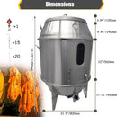 31-Inch Stainless Steel Commercial LPG Roaster Grill Oven For Chicken, Duck, And Turkey (SAK63597)