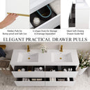 Alora 72-Inch White Freestanding Bathroom Vanity With Sink And Stone Resin Countertop (SAK31520)