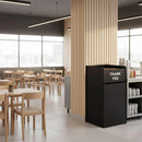 35-Gallon Wood Trash Can With Swing Door & Tray Shelf (SAK62940) - Saksby Wholesale - Pantry Area View