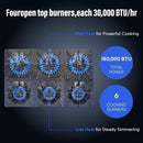 36-Inch Commercial 210K BTU 6-Burner Stainless Steel Freestanding Gas Range (SAK85603) - Saksby Wholesale - Heat Output Capacity