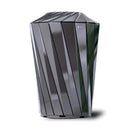 36" Large Capacity Commercial Outdoor Modern Trash Waste Garbage Bin With Top Cover (SAK62597) SAKSBY - 
Front View