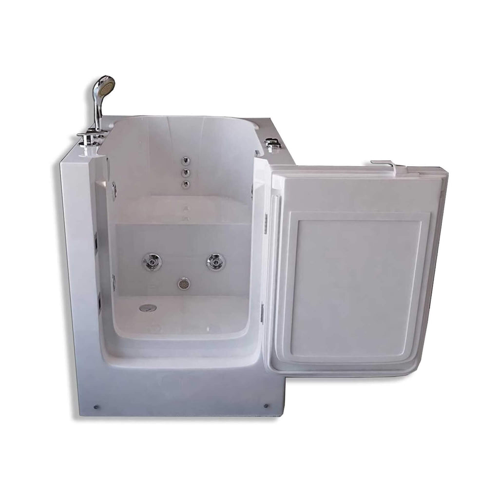 36-Inch Premium 1-Person Walk-In Whirlpool Hydromassage Bathtub (SAK59163) - Saksby Wholesale - Front View With Door Opened