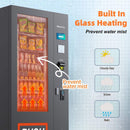36-Slot Commercial Refrigerated Snack Drink Vending Machine With Bill And Coin Acceptor (SAK67318)  - Saksby Wholesale - Built-In Glass Heating