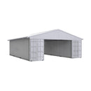 [36X40FT] Heavy-Duty Weather-Resistant Galvanized Steel Container Roof Kit - Saksby Wholesale - Front Right View On White Background