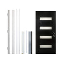 [36X80-Inch] Nuvia Contemporary Frosted Glass Fiberglass Front Door With 6-9/16 White Vinyl Frame (SAK78420) - Saksby Wholesale - MAterial Details