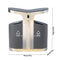 38" Large Commercial Outdoor Stainless Steel Trash Waste Garbage Bin (SAK82713) SAKSBY - 
Dimensions View