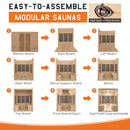 4-Person Low EMF Canadian Hemlock Infrared Sauna With Bluetooth (SAK29571) - Saksby Wholesale - Assemble Instructions