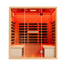 4-Person Low EMF Canadian Hemlock Infrared Sauna With Bluetooth (SAK29571) - Saksby Wholesale - Inside Look View