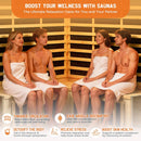 4-Person Low EMF Spruce Wood Outdoor Infrared Sauna With Bluetooth Speakers And LED Lights (SAK16270) - Saksby Wholesale - Benefits