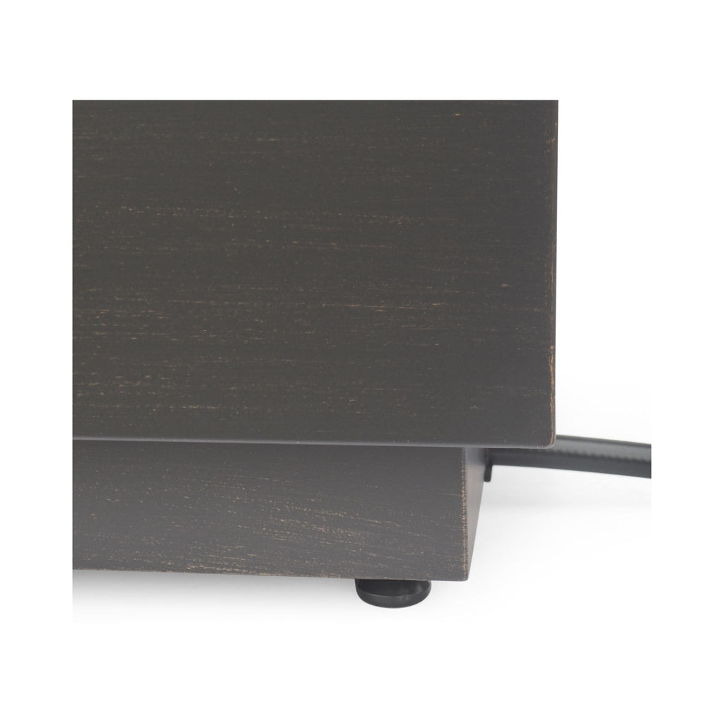 40-Inch 50K BTU Modern Outdoor Square Iron Backyard Patio Fire Pit (SAK31635) - Saksby Wholesale - Side View