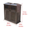40" Outdoor Double Bucket Cast Aluminum Commercial Trash Can With Ashtray (SAK49250) SAKSBY - 
Dimensions View
