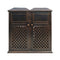 40" Outdoor Double Bucket Cast Aluminum Commercial Trash Can With Ashtray (SAK49250) SAKSBY - 
Front View