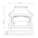40-Inch Outdoor Steel Wood-Burning Backyard Fireplace Fire Pit (SAK45758) - Saksby Wholesale- Dimension View