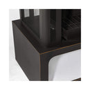 40-Inch Outdoor Steel Wood-Burning Backyard Fireplace Fire Pit (SAK45758) - Saksby Wholesale- Down Edge View