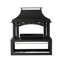 40-Inch Outdoor Steel Wood-Burning Backyard Fireplace Fire Pit (SAK45758) - Saksby Wholesale- Front View