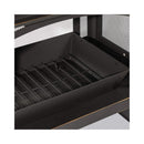 40-Inch Outdoor Steel Wood-Burning Backyard Fireplace Fire Pit (SAK45758) - Saksby Wholesale- Stone Tray View