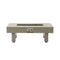 42 Inch 50K BTU Iron Liquid Propane Fire Pit Table With Glass Stones (SAK63845) - Saksby Wholesale - Back View White background