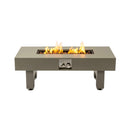 42 Inch 50K BTU Iron Liquid Propane Fire Pit Table With Glass Stones (SAK63845) - Saksby Wholesale - Front View White Background