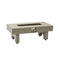 42 Inch 50K BTU Iron Liquid Propane Fire Pit Table With Glass Stones (SAK63845) - Saksby Wholesale - Side View White Background