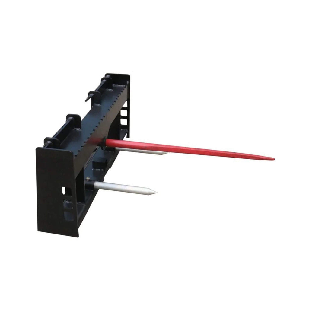 42-Inch Heavy-Duty Pallet Forks Hay Spear Skid Steer Attachment With Quick Attach (SAK16528) - Saksby Wholesale - Left Side View